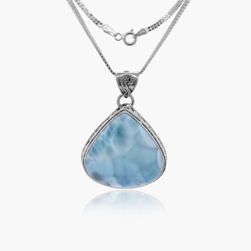 Sky Blue Larimar hotsell Station Necklace